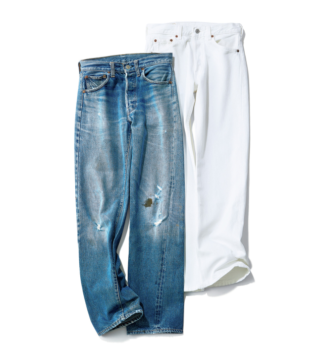 デニム¥44,000・白デニム¥19,800/サードマガジン(ヴィンテージ リーバイス)