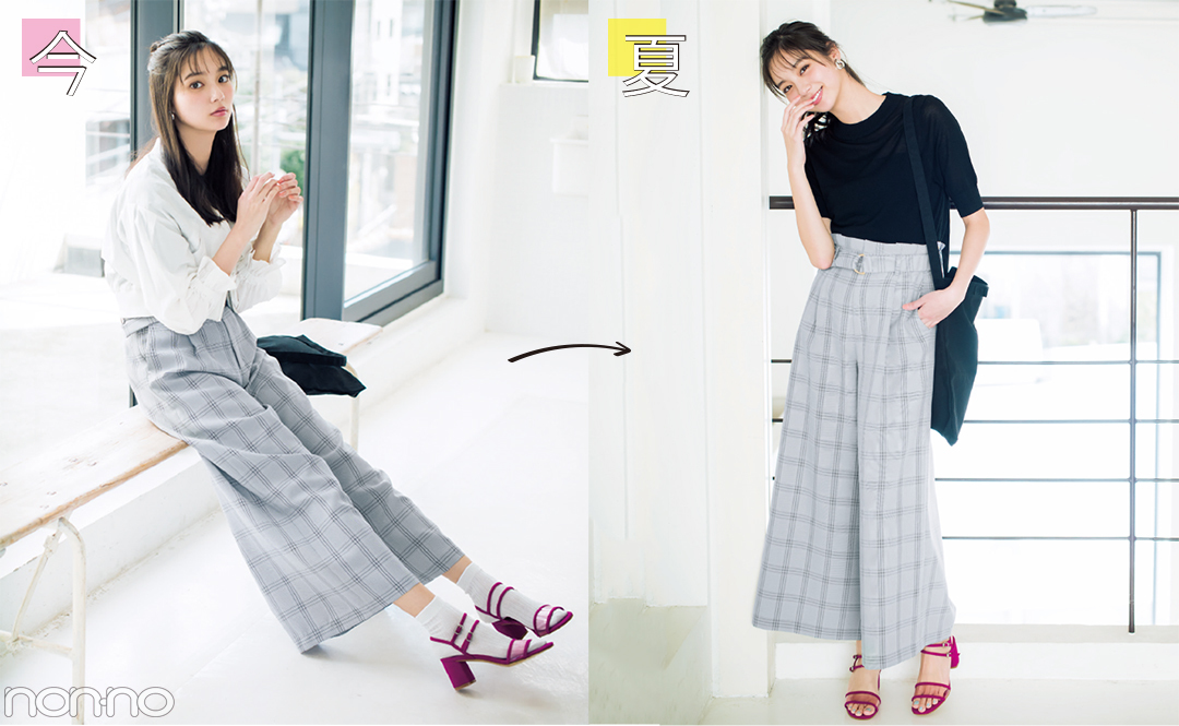 今→夏とフェミ&カジがこの1足で! 新川優愛のクリア素材の神サンダル着回し&カタログ8選!_1_3