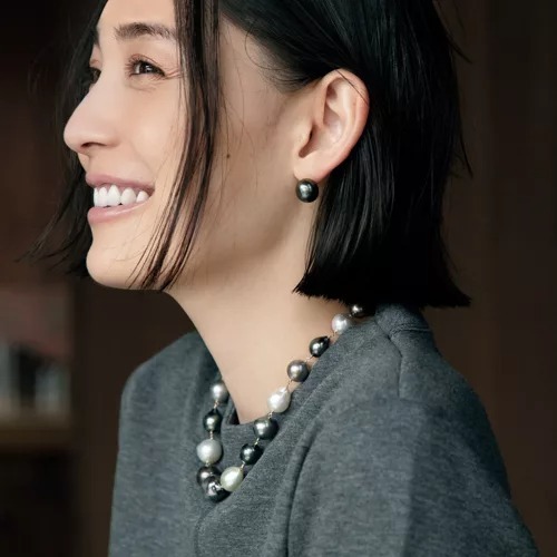 森慶子×Bon Magique バロックパールマルチカラーネックレス ¥270,000+税