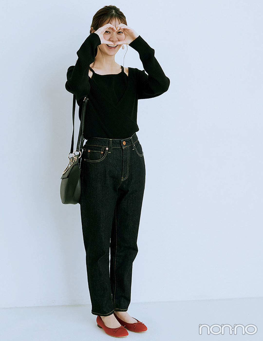 西野七瀬はほんのり肌見せニットで冬のワンツーコーデに抜け感をプラス 毎日コーデ Non No Web ファッション 美容 モデル情報を毎日お届け