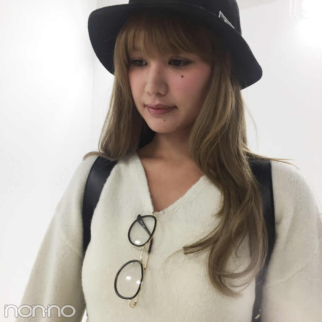 佐藤エリの冬コーデ ボアつきコンバースできれいめスポーティ モデルの私服 Non No Web ファッション 美容 モデル情報を毎日お届け