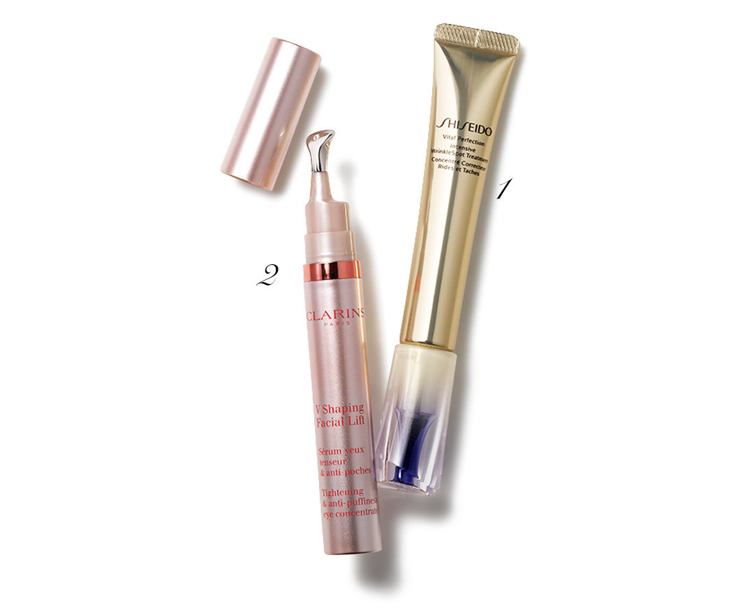 バイタルパーフェクション リンクルリフト ディープレチノホワイト5 20g¥14,740(医薬部外品)/SHISEIDO グラン アイ セラム V 15㎖¥6,930/クラランス
