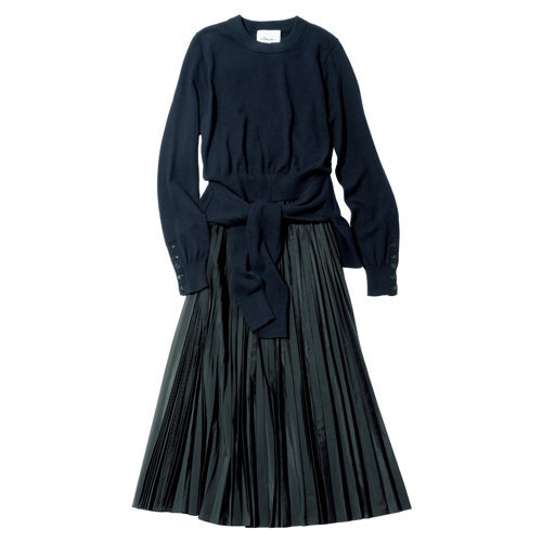 スタイリスト地曳いく子さんセレクション、大人の秋に似合う「3.1 Phillip Lim」のニットコンボドレス、コンバットブーツ_1_2
