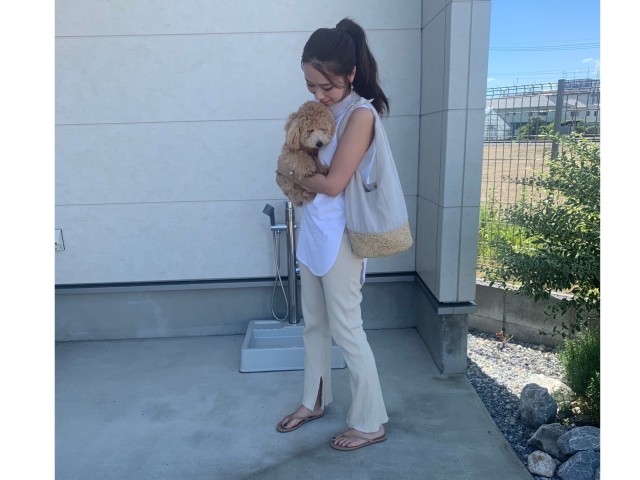 しょぼんとしてる愛犬。