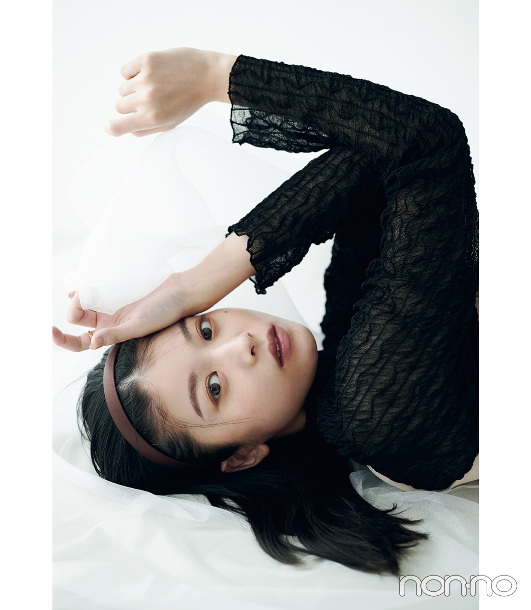 馬場ふみか 色っぽおしゃれな黒 ひらひらの黒 すけすけの黒 どきどきの黒 Non No Web ファッション 美容 モデル情報を毎日お届け