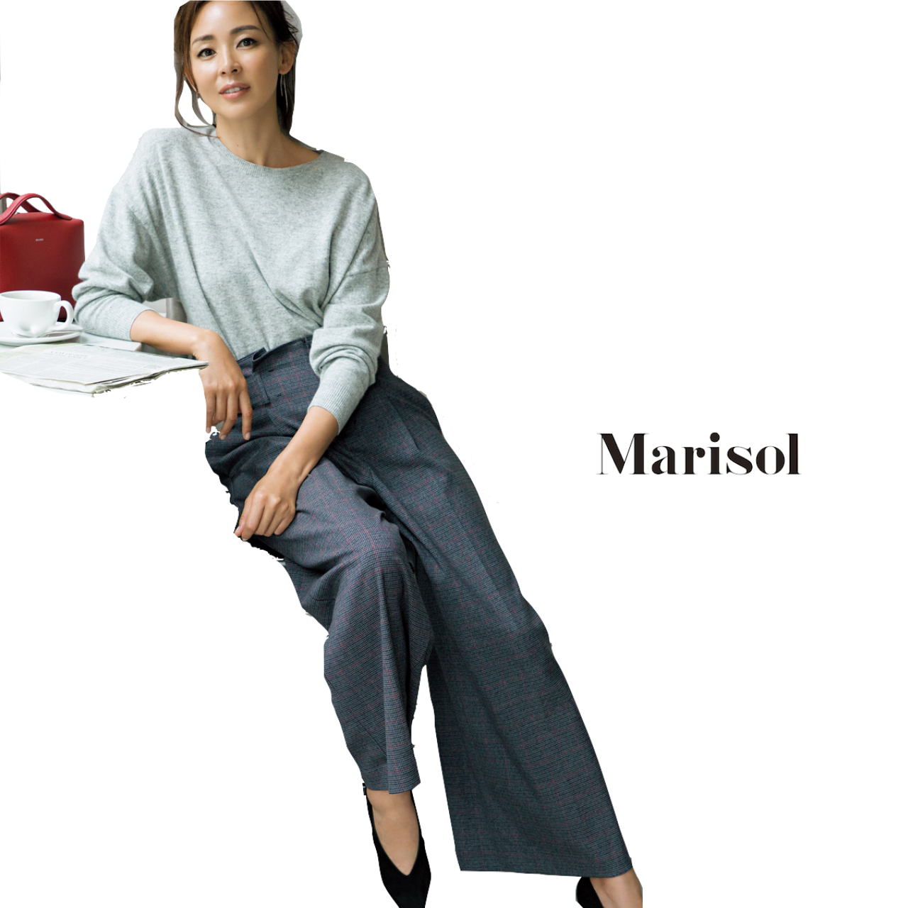 安定感のあるグレートーンできれいめに着こなすお仕事ワンツーコーデ【2017/11/9コーデ】_1_1