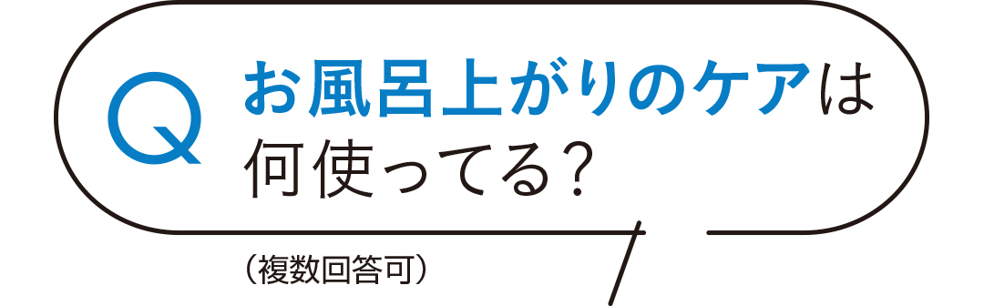お風呂上がりのケア何使ってる?