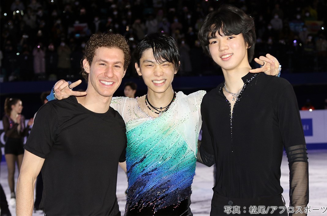2020年四大陸選手権で、同門のジェイソン・ブラウン選手、チャ・ジュンファン選手と