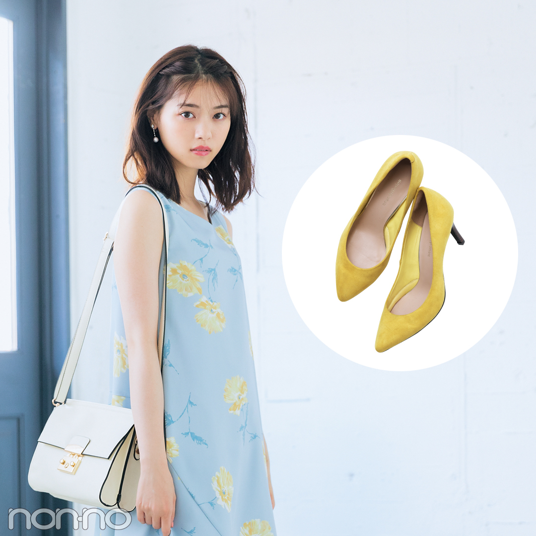 西野七瀬 スウェードパンプスで夏から秋コーデにスイッチ Non No Web ファッション 美容 モデル情報を毎日お届け