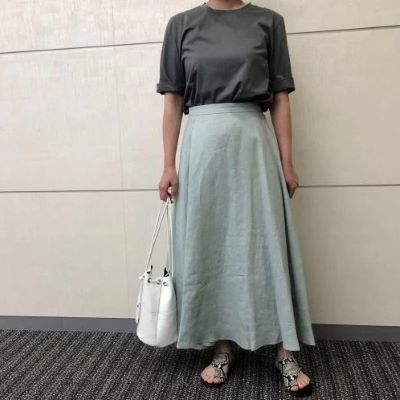 E by eclat リネンマキシスカート ¥18,700