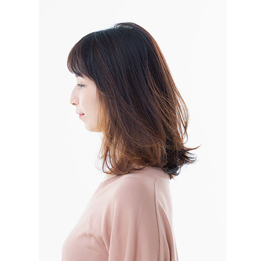 横から見た人気ランキング4位のヘアスタイル
