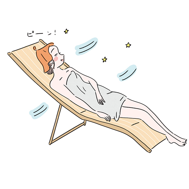外気浴 できるだけ横になったほうが“ととのう”