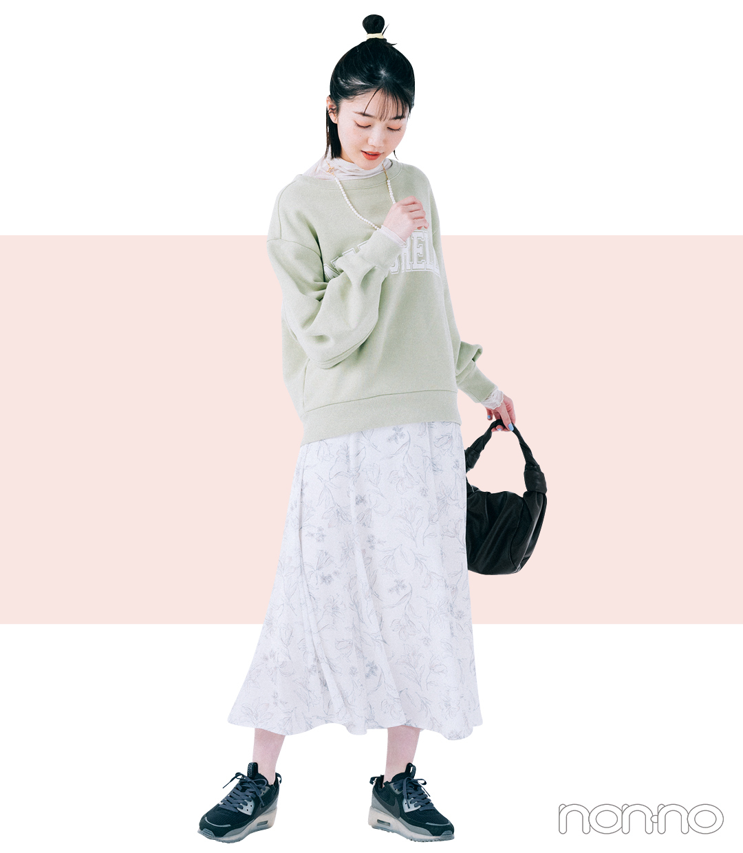 甘め派のためのスニーカー コンバース Adidas Nike 人気ブランドの新作で春コーデ Non No Web ファッション 美容 モデル情報を毎日お届け