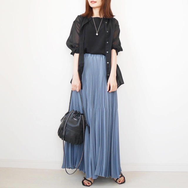 UNIQLO U シアーシャツ 秋コーデ