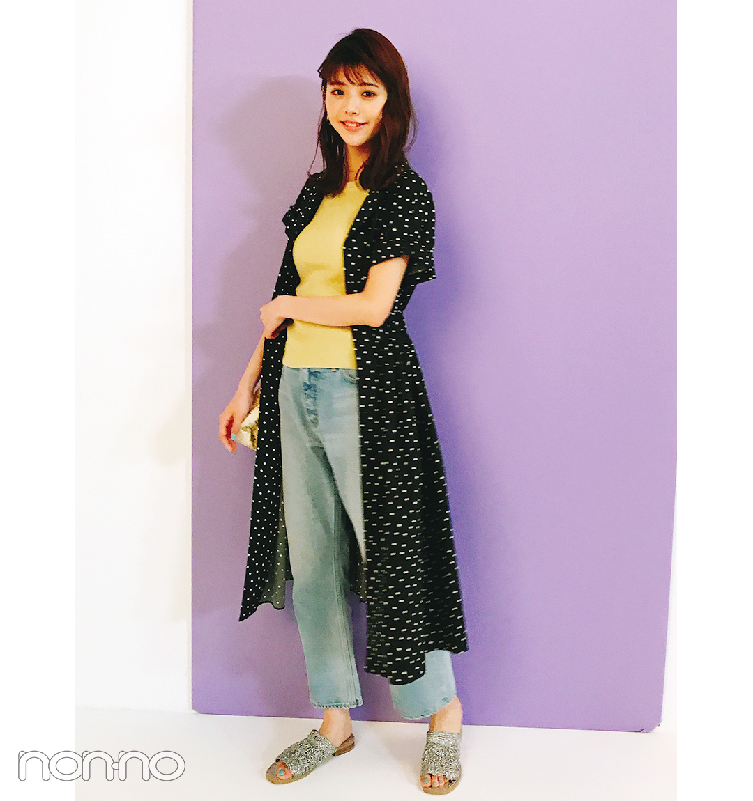 鈴木優華が着る大人っぽドットコーデ【毎日コーデ】_1_1
