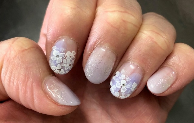 紫陽花ネイル_1_1