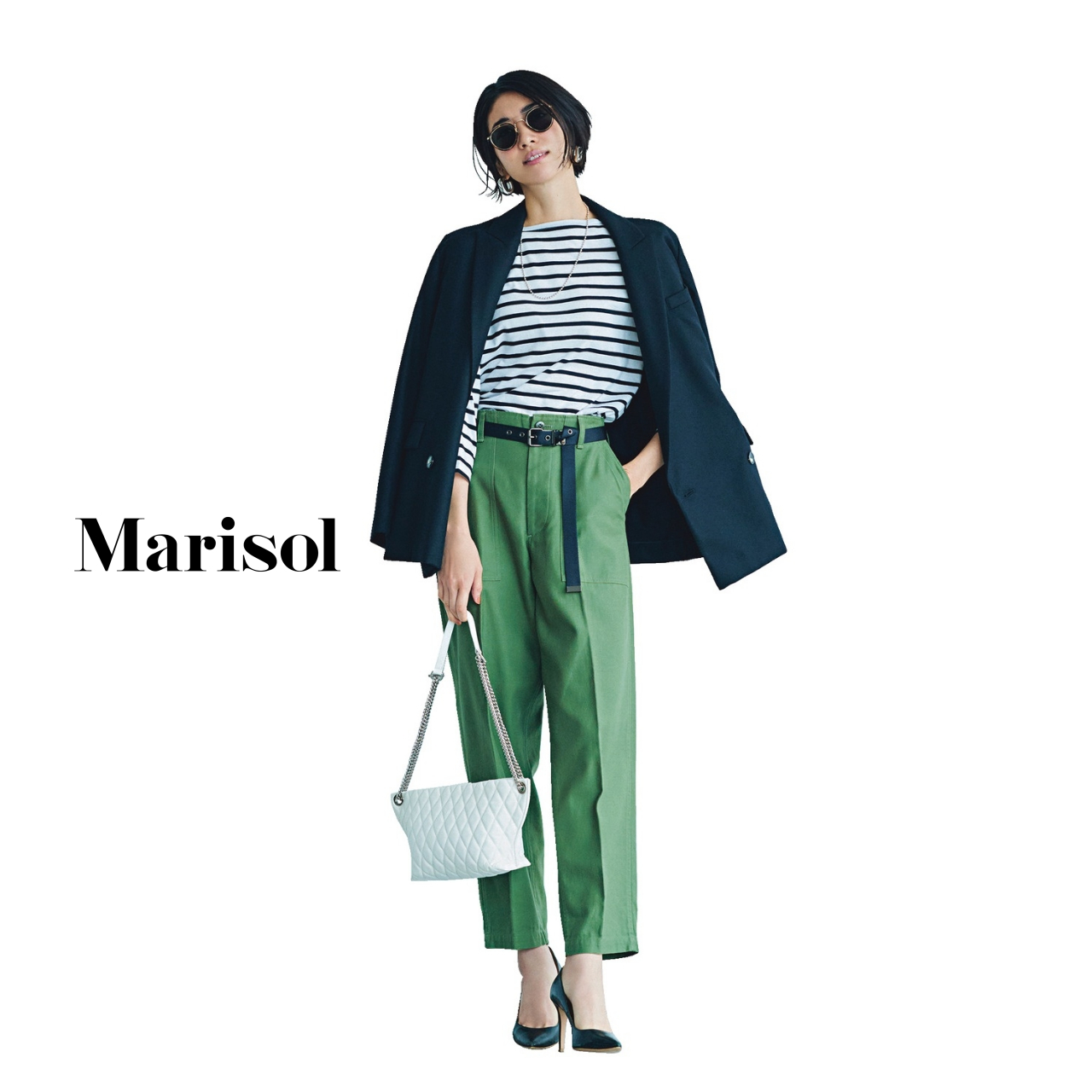 ボーイッシュなボーダーコーデを靴小物とジャケットでリッチに格上げ 8 25コーデ Happy Plus ハピプラ