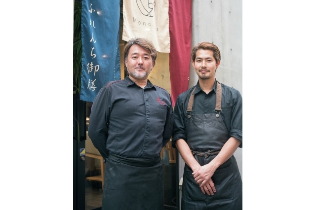 オーナーの石井剛シェフ(左)とお店を任されている仕名野吉宗シェフ