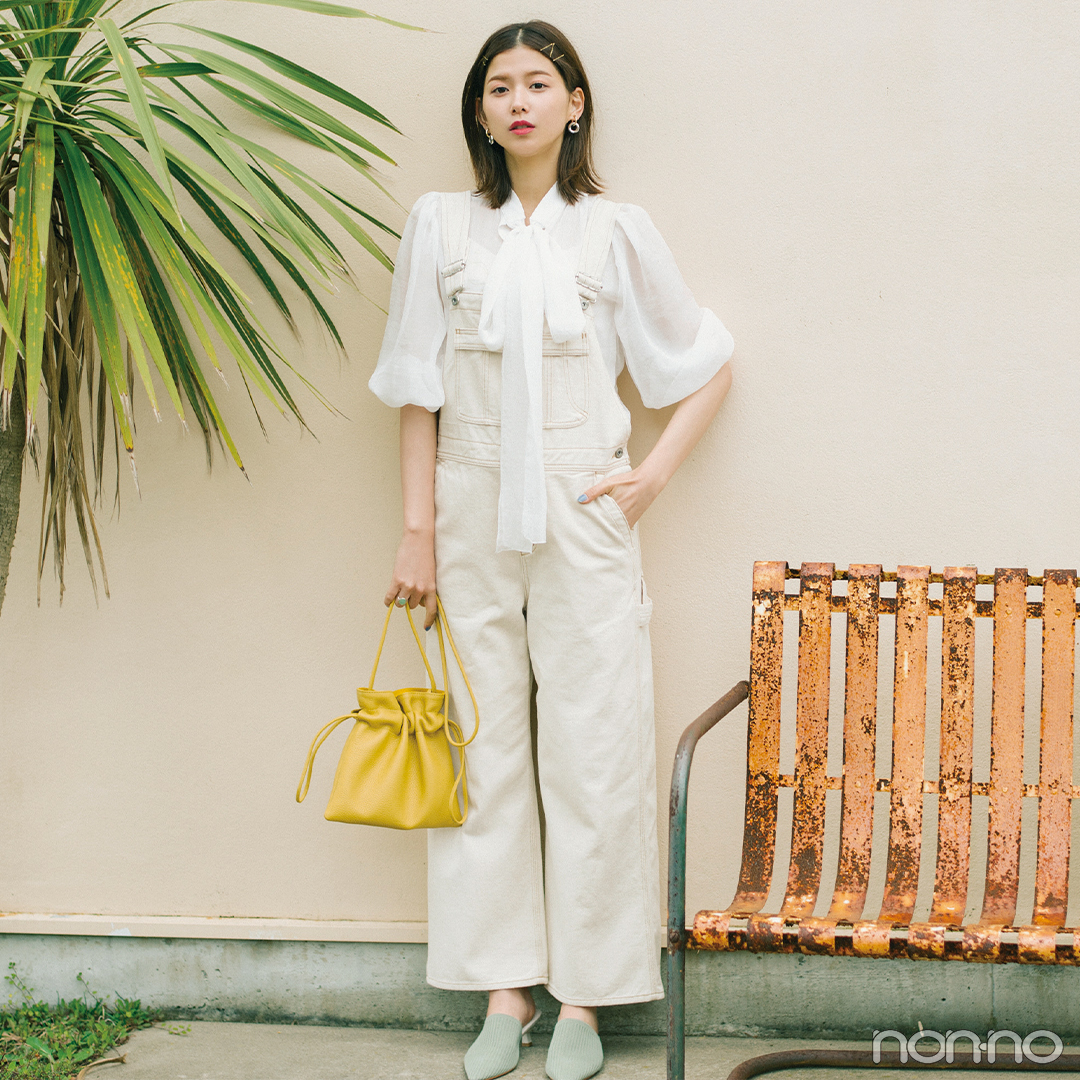 春の注目 ミルキーオレンジであいまいカラーコーデが新しい 毎日コーデ Non No Web ファッション 美容 モデル情報を毎日お届け