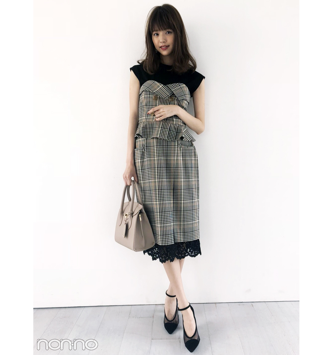 鈴木優華はチェックのセットアップでトレンド先取り!【毎日コーデ】_1_1