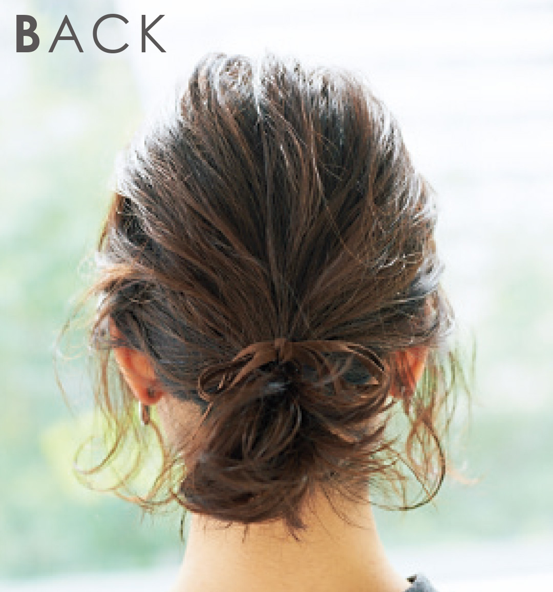 髪が少ない ペタンコで悩むボブも今っぽく 後れ毛ポニテヘアアレンジ Non No Web ファッション 美容 モデル情報を毎日お届け