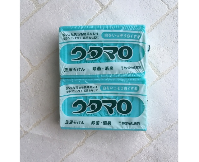 体操服の土汚れにも、頼りになるウタマロ石けん。