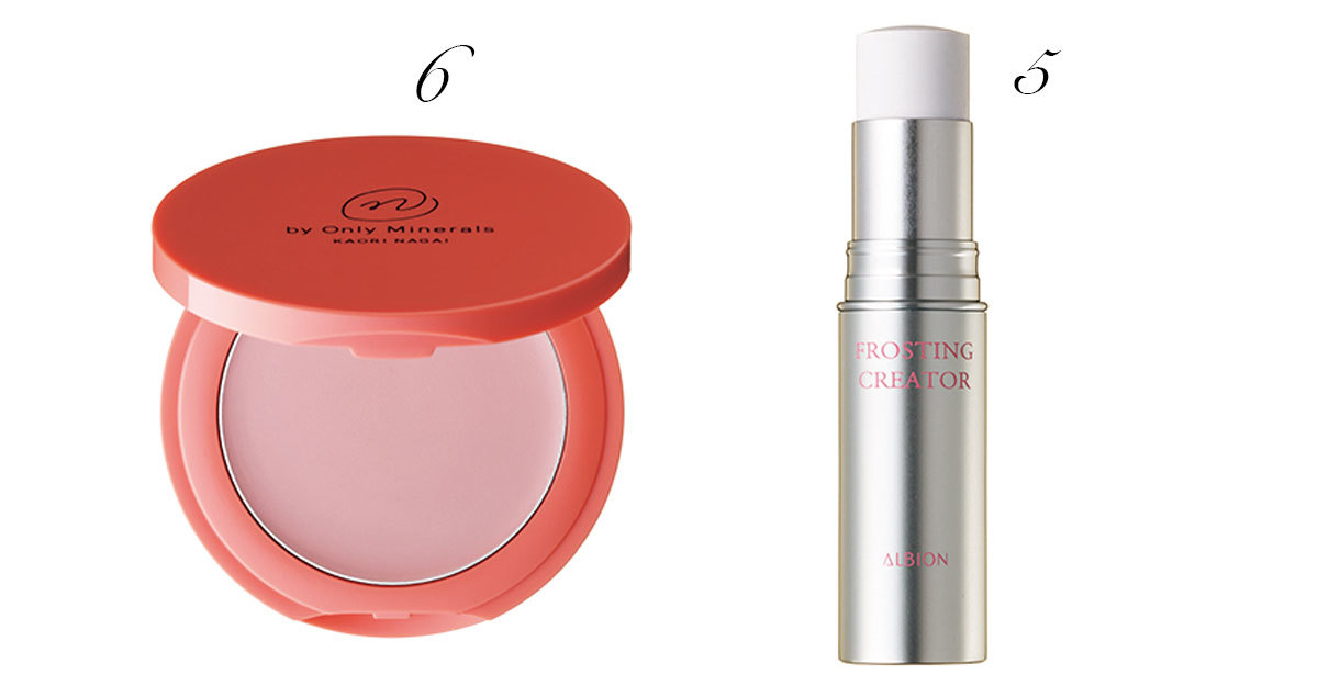 フロスティング クリエイター SPF20・PA++¥3,300/アルビオン、オンリーミネラル N by ONLY MINERALS ミネラルグロウスムーザー 01¥2,970/ヤーマン