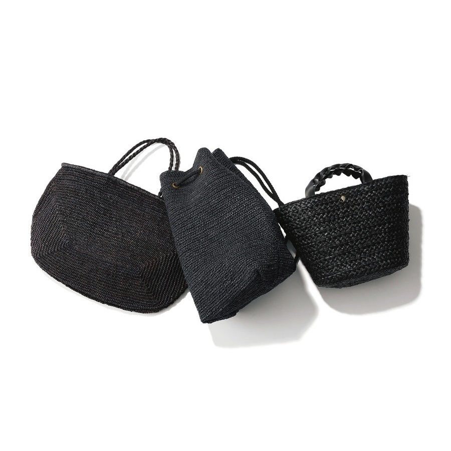 ファッション 黒いカゴバッグ