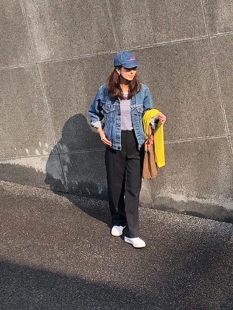 jacket:Levi’s TopS:無印良品 Pants:UNIQLO U shoes:StanSmith Bag:Dakota