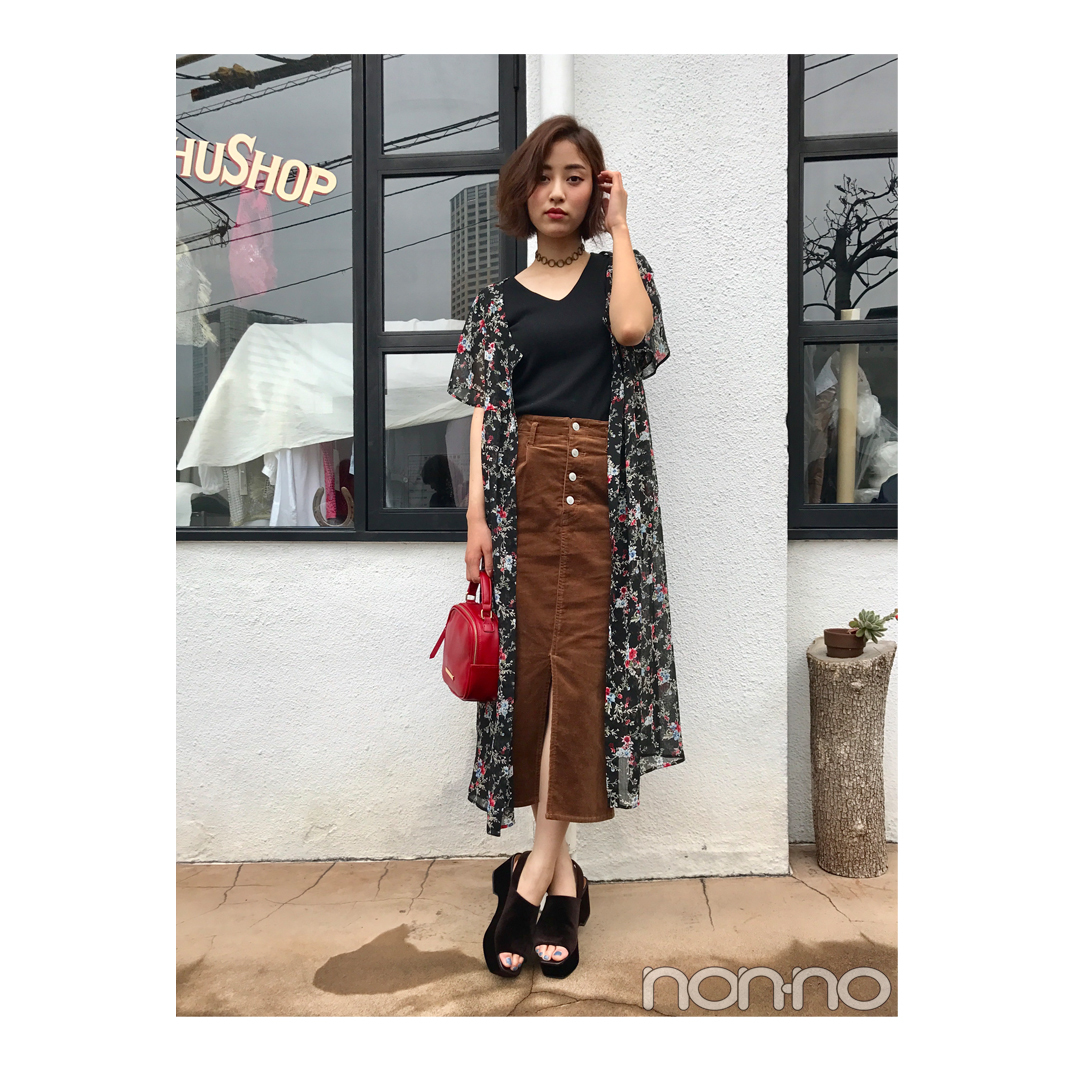 岡本あずさのガウンで今ドキ大人コーデ【毎日コーデ】_1_1