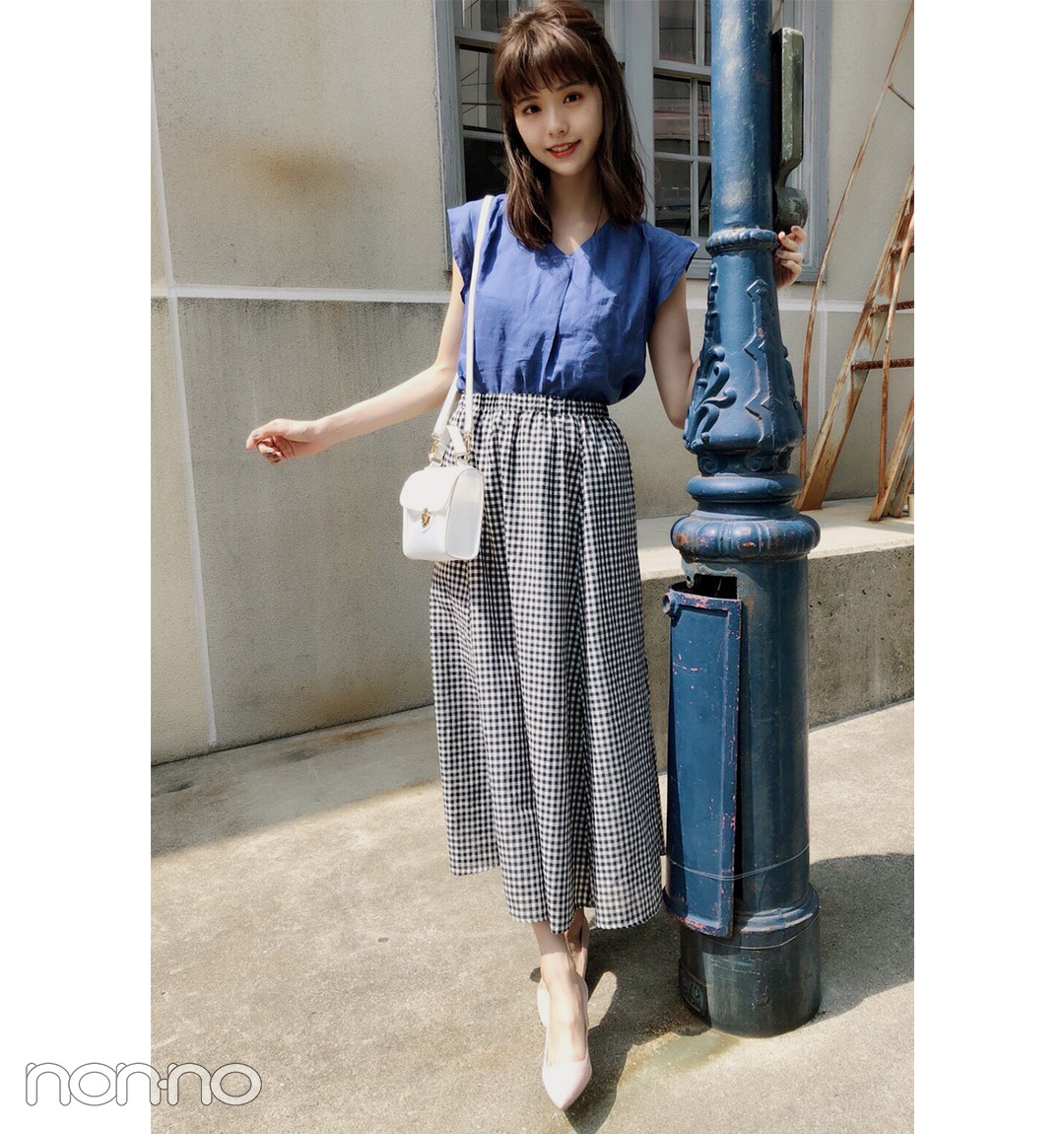 鈴木優華は涼感機能アイテムで、さわやかデートスタイルに♡【毎日コーデ】_1_1