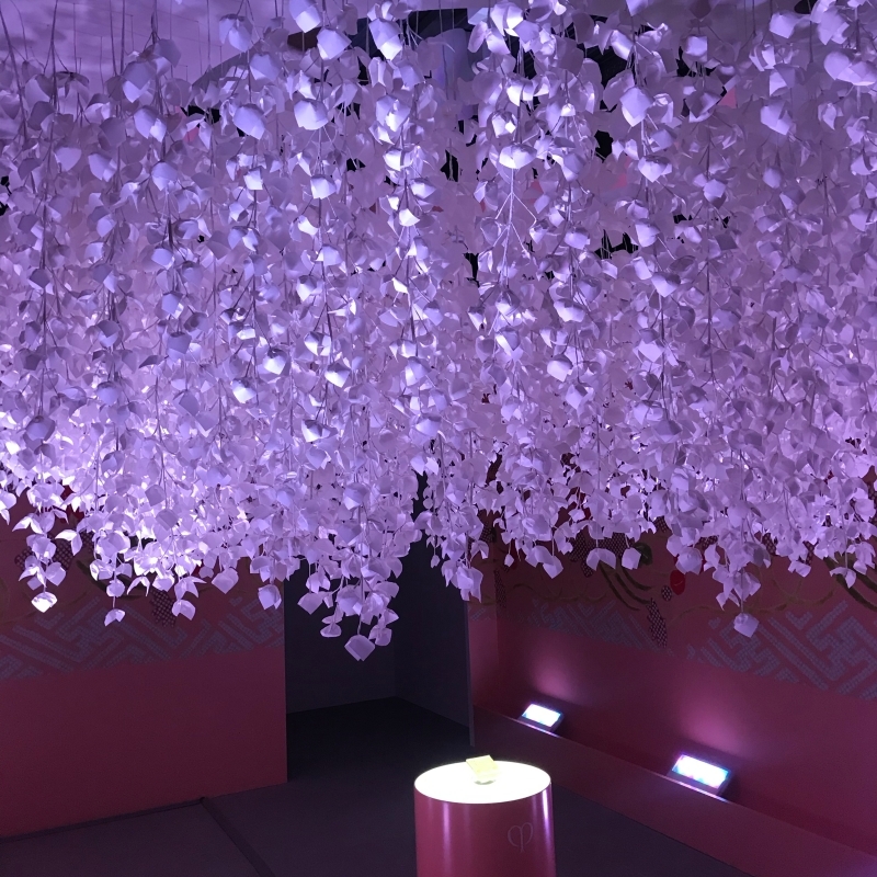 クレドポーのイベント、2階の藤の花の仕掛け