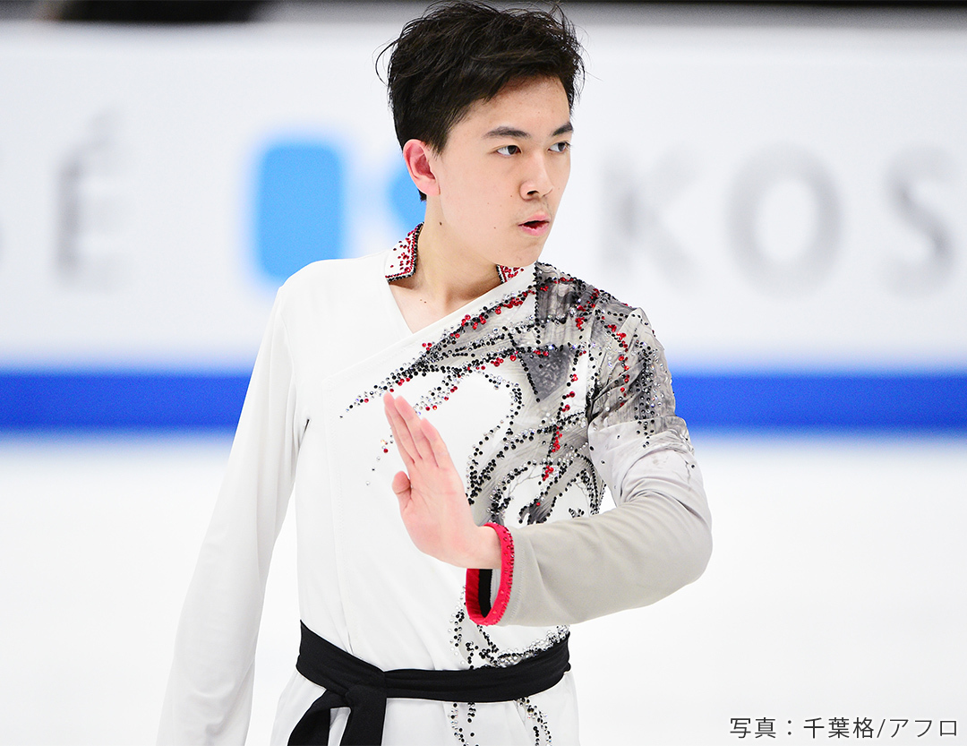 世界選手権2021に出場するフィギュアスケート男子、アメリカのヴィンセント・ジョウ