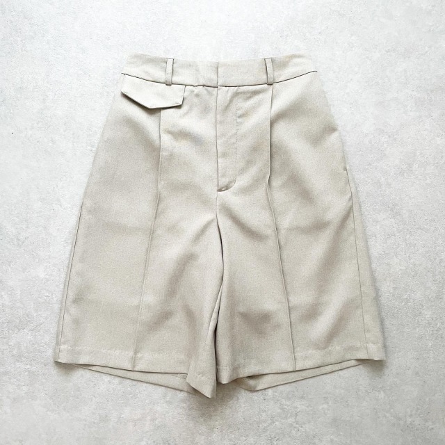 GU ピンタック バミューダパンツ BEIGE(ベージュ)