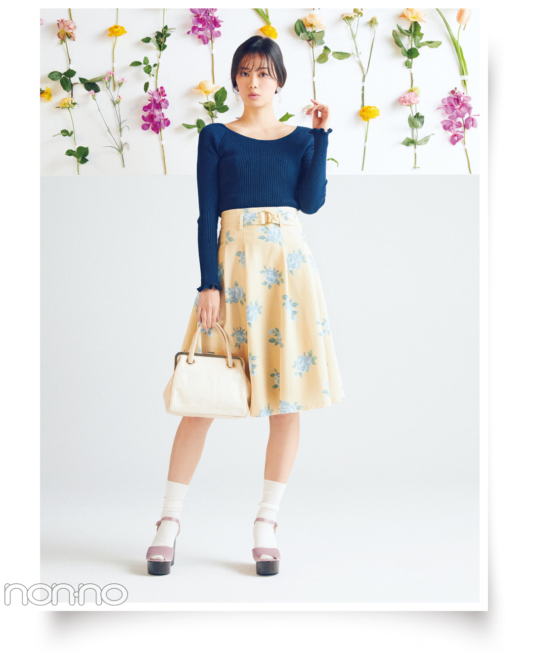 春はダズリンのベルトつき花柄スカートで簡単スタイルUP!_1_3