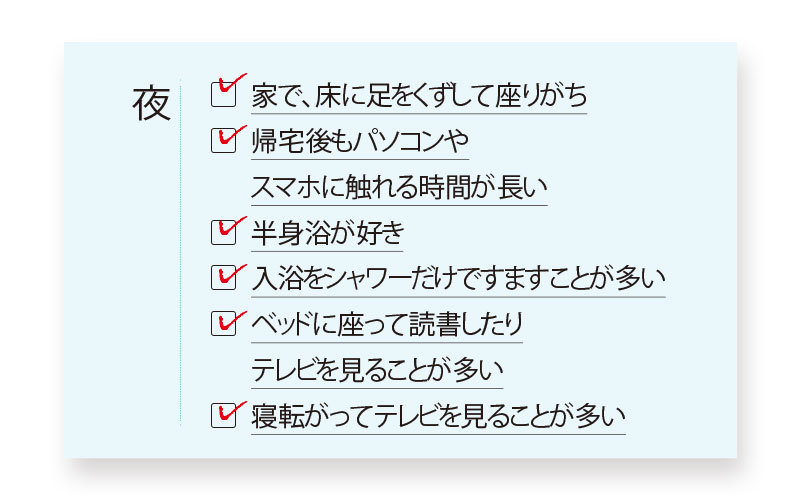 首こり度チェックー夜ー
