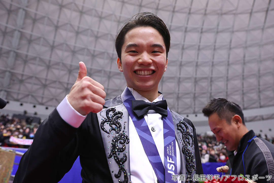 全日本選手権2022で3位銅メダルを獲得した友野一希選手