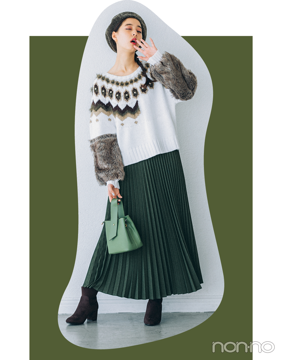 新木優子はミリタリーカーキをほんのり甘く♡ 4コーデを一気見!【今日のコーデはブラウン以外】_1_3