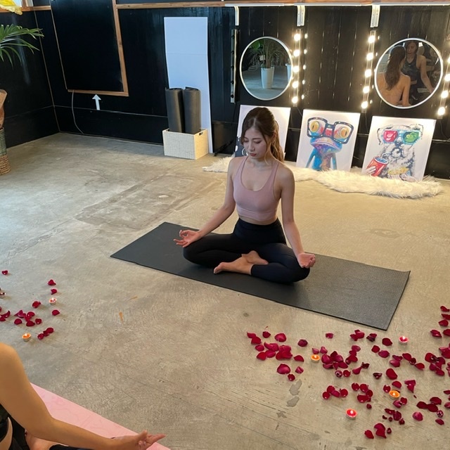 呼吸を意識してるところです🧘♀️