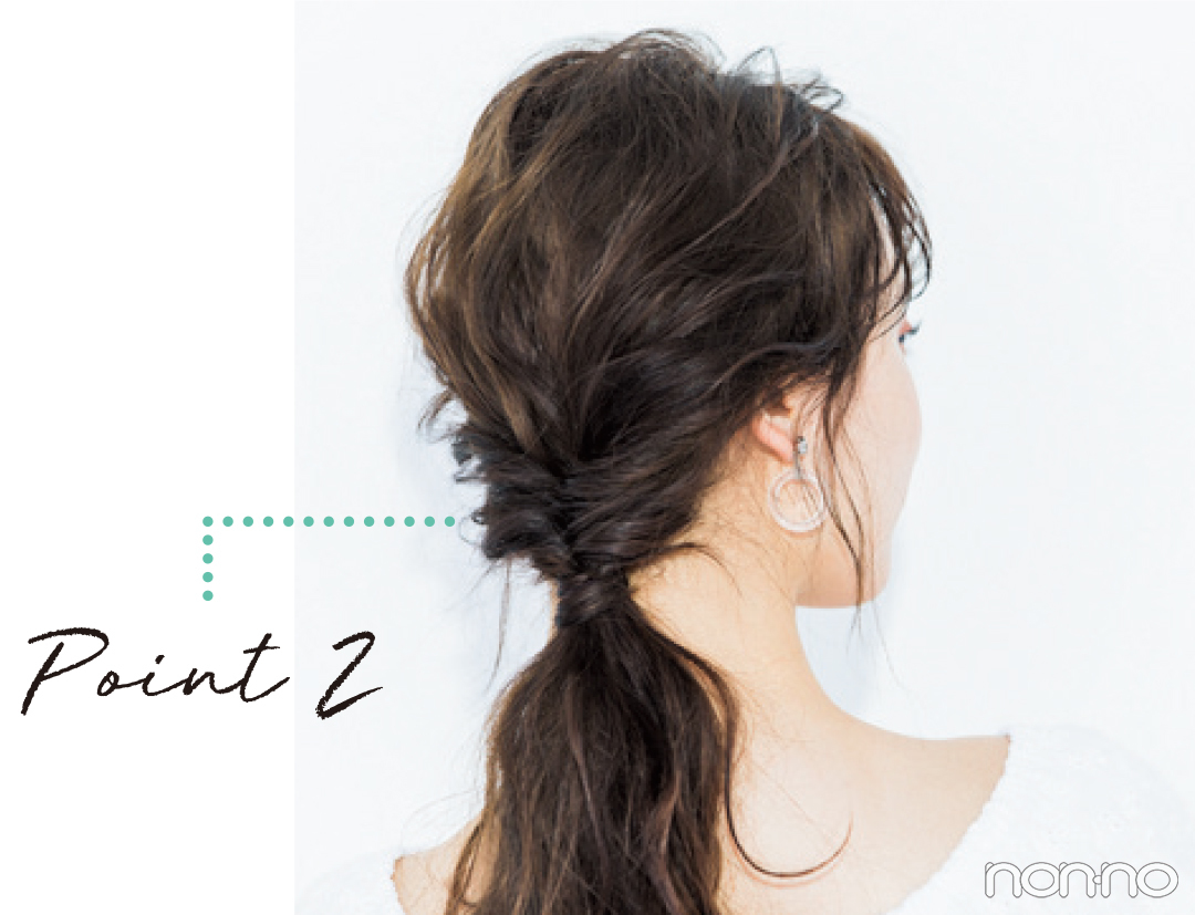 【前髪×ひとつ結びヘアアレンジ図鑑⑪】サイドのくるりんぱで涼しげなモテヘアに_1_6