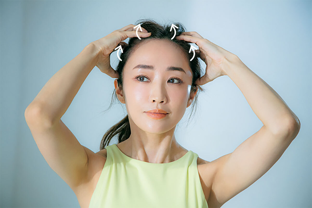神崎恵 頭皮マッサージ3