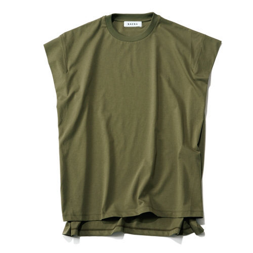 洗練されたTシャツコーデが叶う!「SACRA」コットンクルーネックトップ_1_2