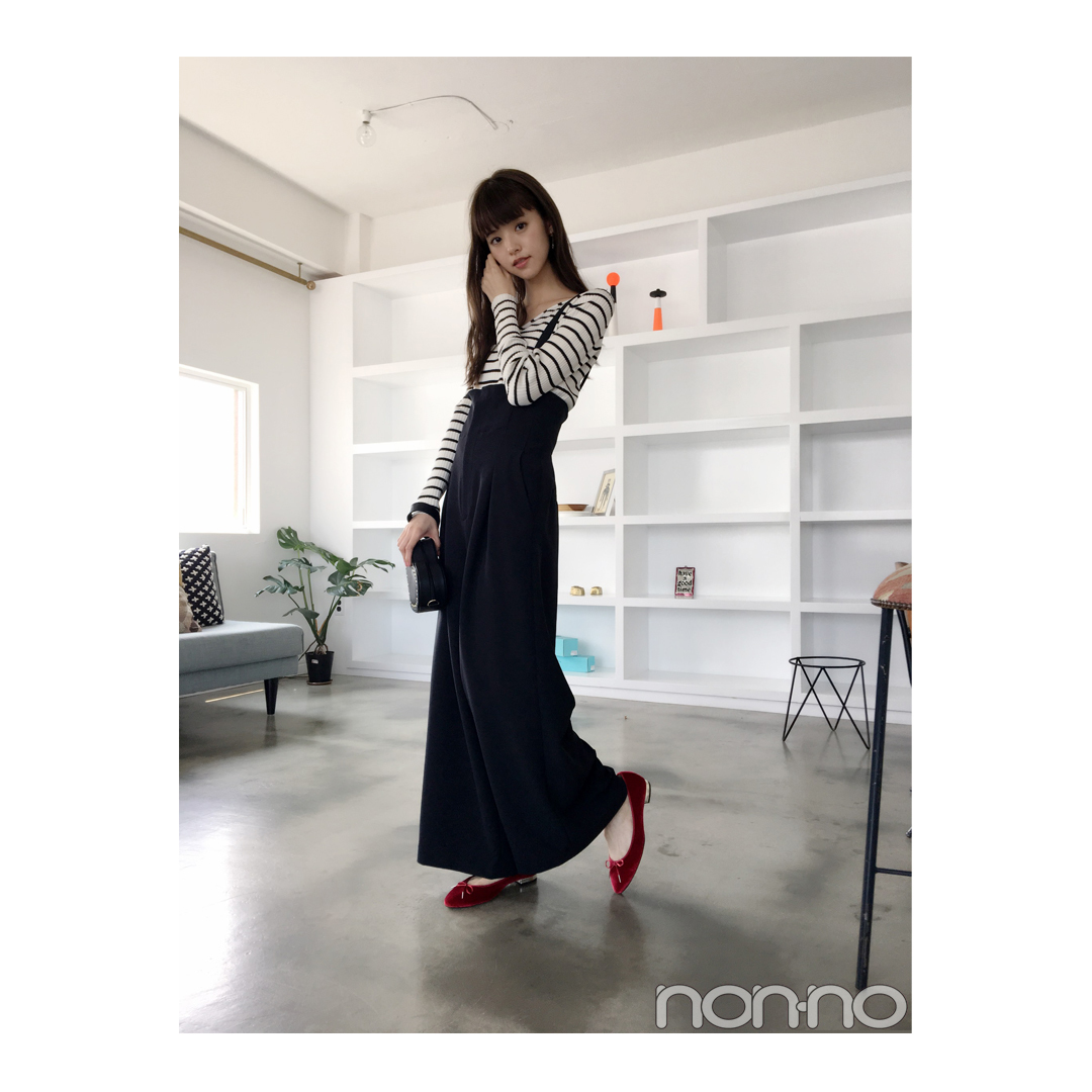 鈴木優華はベロアのバレエ靴で足元の旬度をアップデート!【毎日コーデ】_1_1