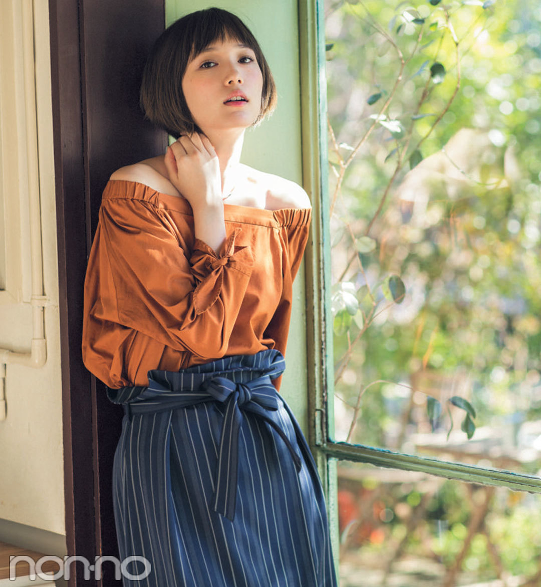 ノンノモデル本田翼がお手本! 春のオフショルトップス着こなし術BEST3_1_3