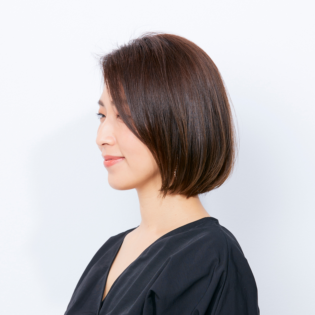 横から見た人気ランキング6位のボブヘアスタイル