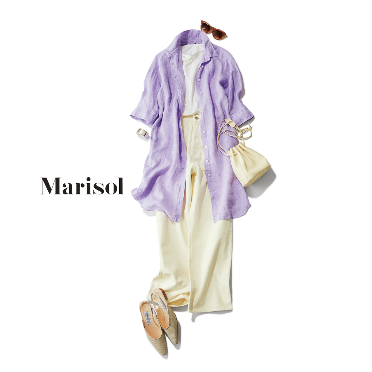 爽やかシャツワンピースコーデから華やかトップスコーデまで アラフォー春の１週間コーデ ファッション誌marisol マリソル Online 40代をもっとキレイに 女っぷり上々