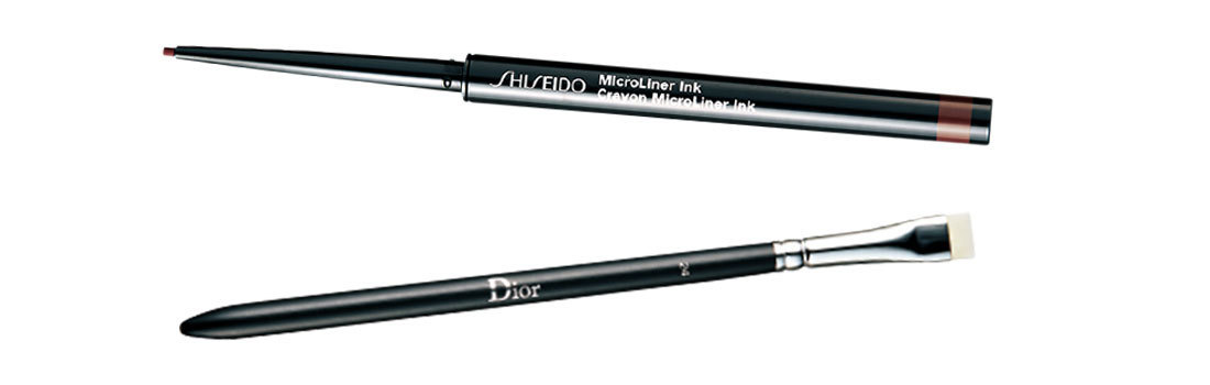 ロウインクトリオ 03¥3,000(編集部調べ)/SHISEIDO ディオール バックステージ アイライナー ブラシ¥3,500/パルファン・クリスチャン・ディオール