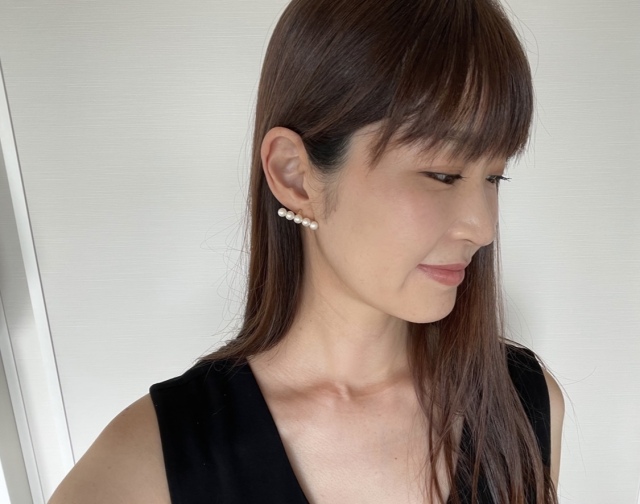 遠目で見るともっと存在感のあるピアスでもいいよなぁ
と思うんですが、バランスって難しい。
