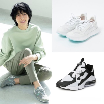 50代のスニーカー実例集 パンツ派必見 テーパードパンツに似合うスニーカー選び Web Eclat 50代女性のためのファッション ビューティ ライフスタイル最新情報