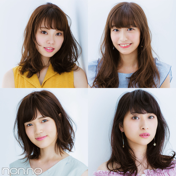 丸顔コンプレックスは 細見え小顔ヘアでクリア Non No Web ファッション 美容 モデル情報を毎日お届け